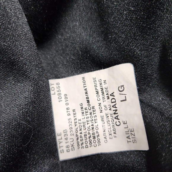LE CHATEAU Gorgeous Black Satin Ruffles Cocktails Formal Dress Size L - Picture 3 of 10